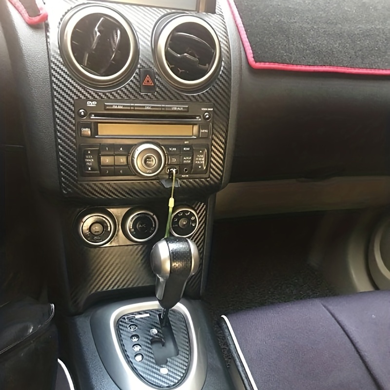 Qashqai 2006 2015 J10 Interior Central Control Panel Door Handle Carbon  Fiber Stickers Decals Car Styling Accessorie - Automotive - Temu