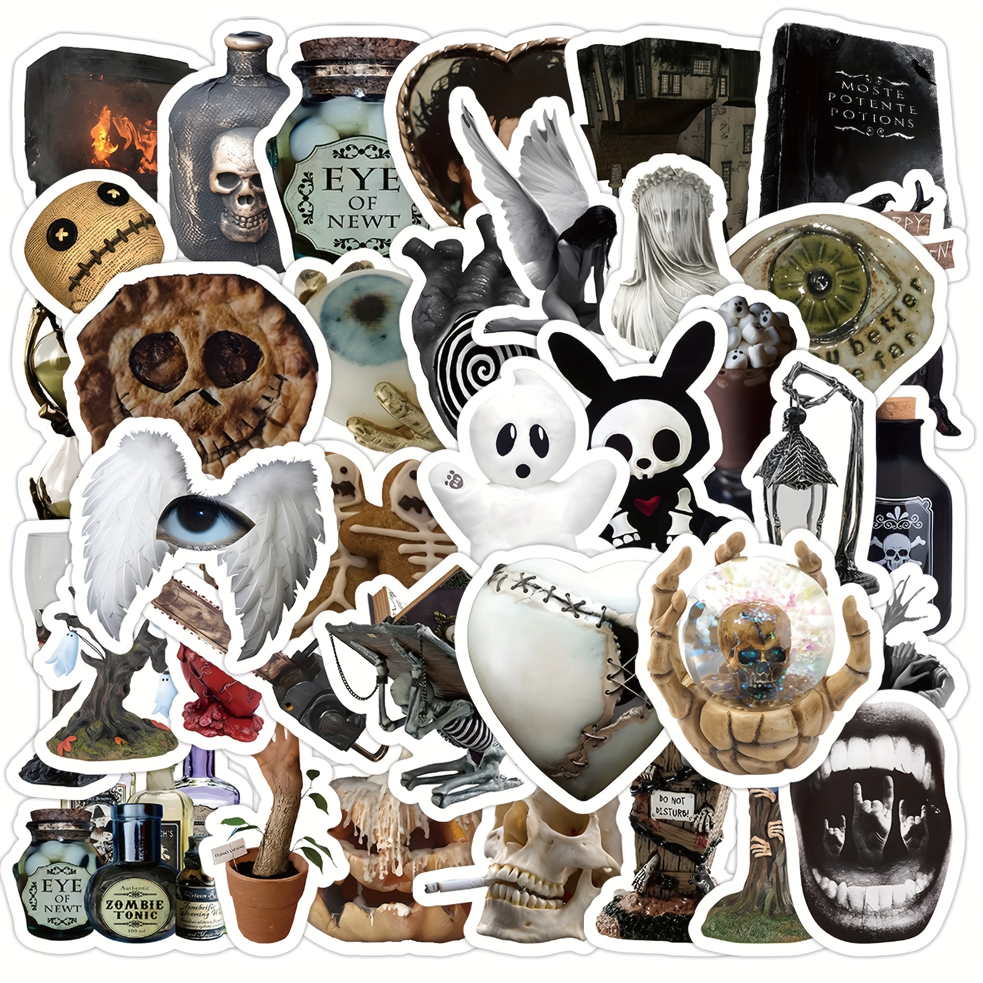 50Pcs New Nightmare Before Christmas Stickers Halloween Theme Waterproof  Stickers for Laptop Skateboard Phone Luggage