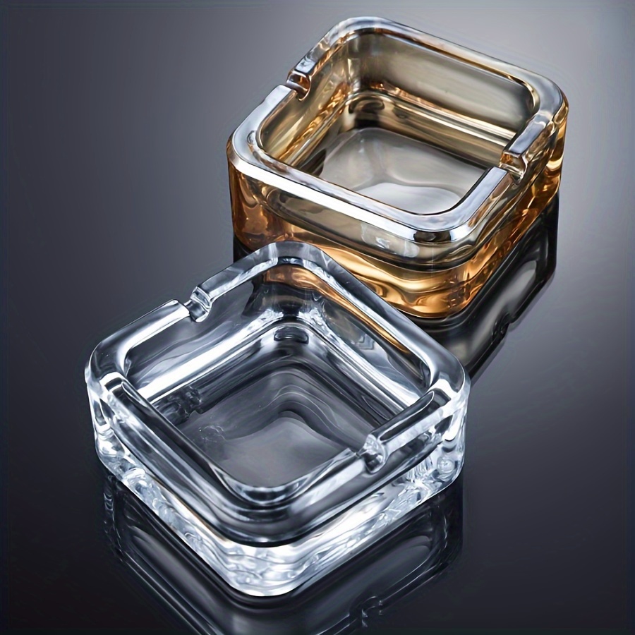 1pc simple and stylish glass ashtray household decorative astray ashtrays for home hotel bar office fancy gift for men women household gadgets christmas gifts christmas supplies christmas decoration details 6