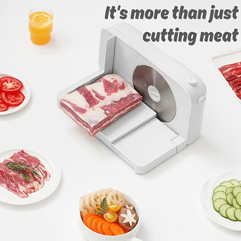  Electric Meat Slicer Frozen Meat Slicer Machine,Deli Meat Slicer ,Small Mini Food Cutter Adjustable Thickness Food Slicer Machine 7.5 Inch  Stainless Steel Blade for Home Kitchen Use: Home & Kitchen