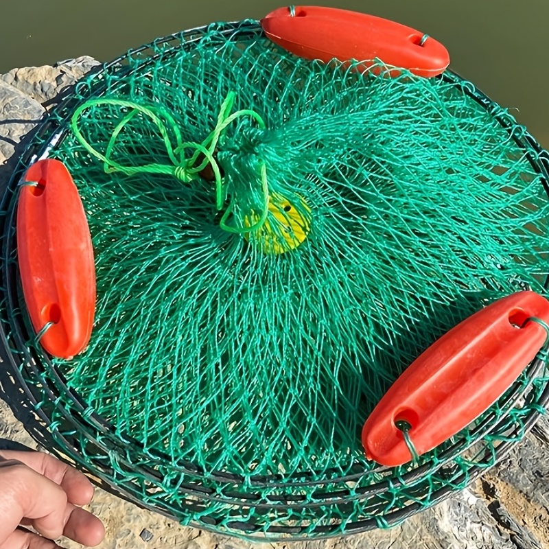 Crab Basket Shrimp Collapsible Fishing Net Catch Cage Supply Float