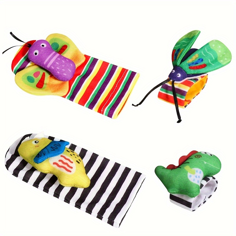 Baby Rattle Socks Wrist Toys Baby Rattles Plush Rings - Temu