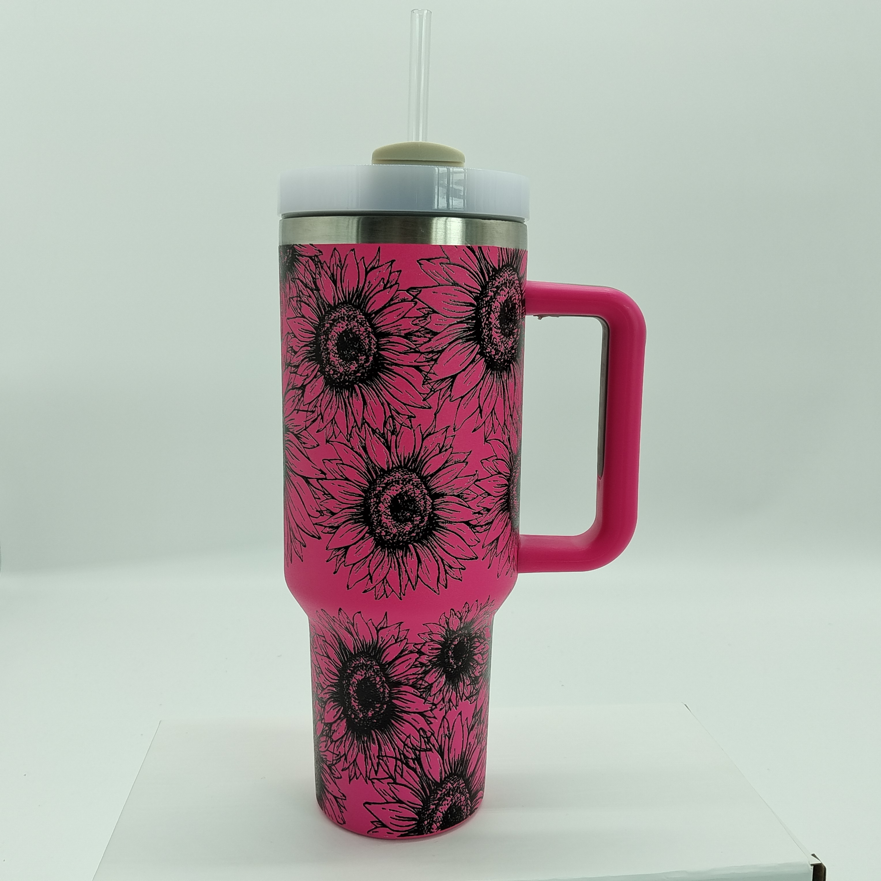 Cute Elephant Tumbler with Lid and Straw - 20 oz Insulated Stainless Steel Travel Mug for Iced Coffee and Hot Drinks - Perfect Birthday Mothers Gifts
