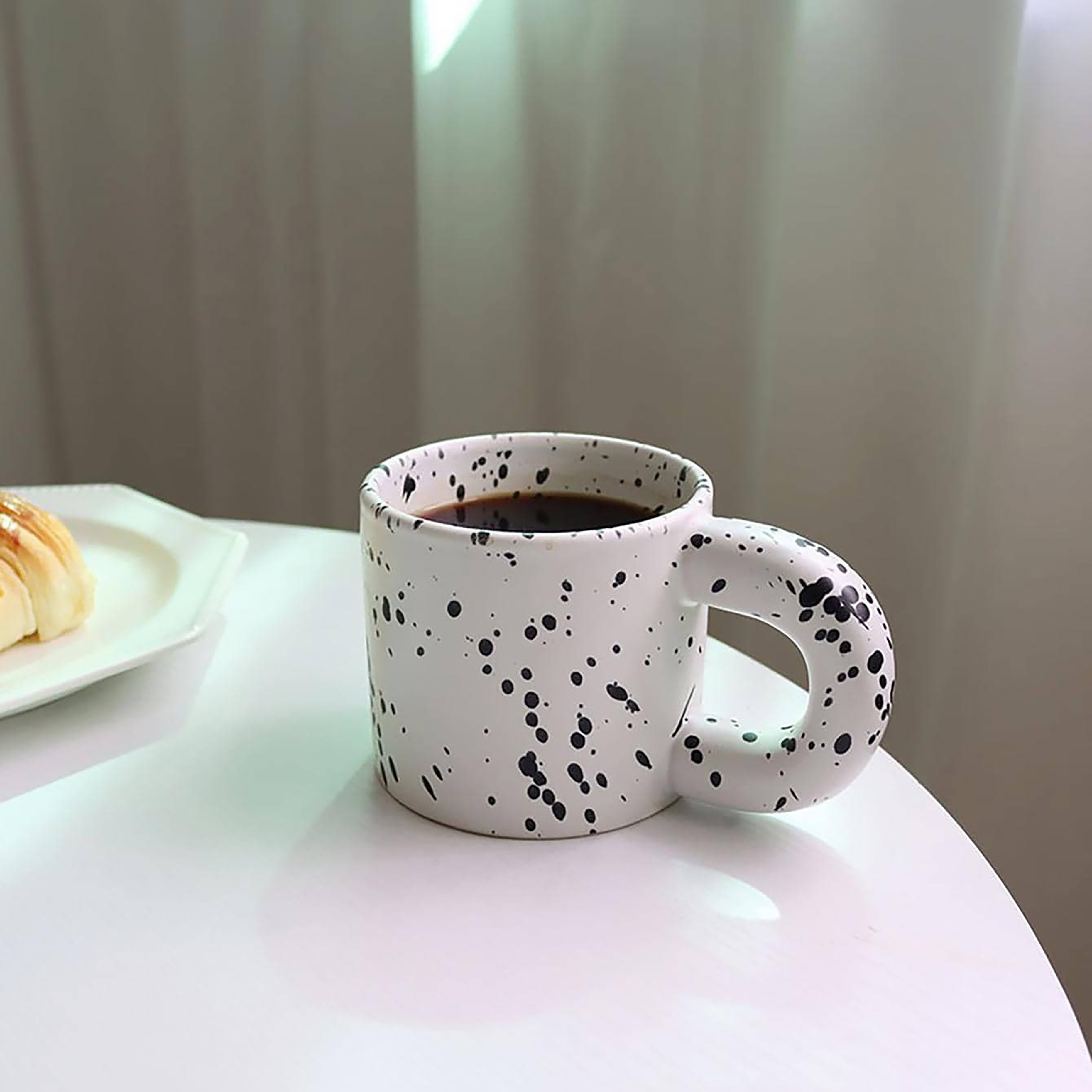 Irregular Coffee Mug Ceramic Coffee Cups With Large Handle - Temu