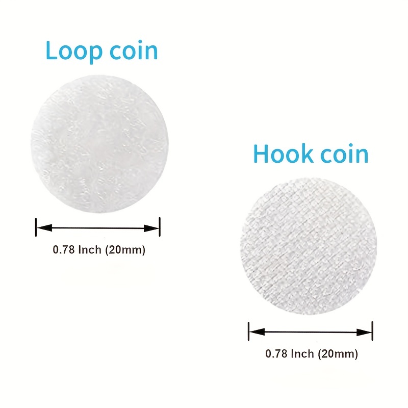1200pcs Self-Adhesive Hook & Loop Dots - 10mm Nylon Waterproof Tape for  Home, Office & Classroom - 0.39 Inch