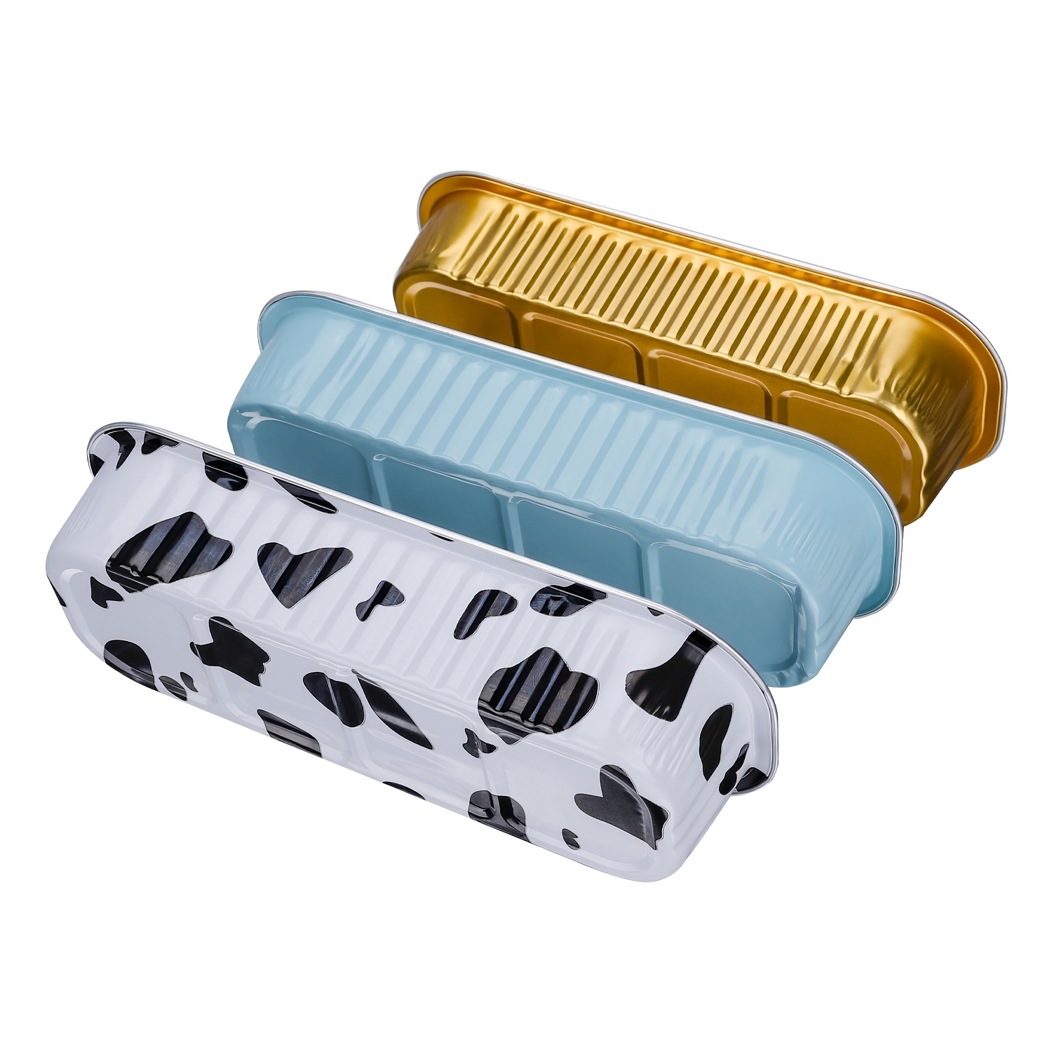 Cupcake Liners Foil Pans Baking Tins, Light Blue, Disposable