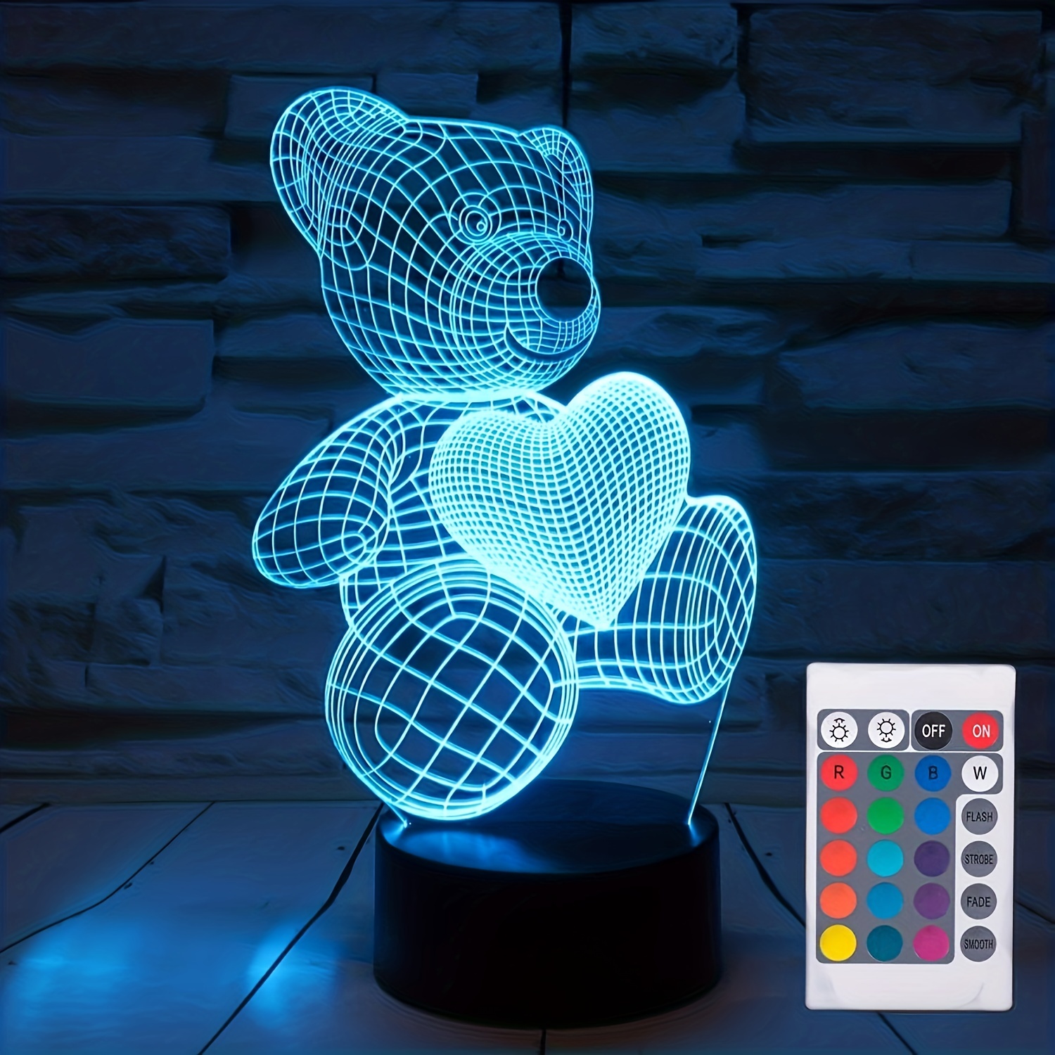 Lampade da notte personalizzabili 3D / Teddy Bear Accessori da scrivania  per bambini Luce notturna Lampada dell'amicizia Luci Lampada per bambini –  i