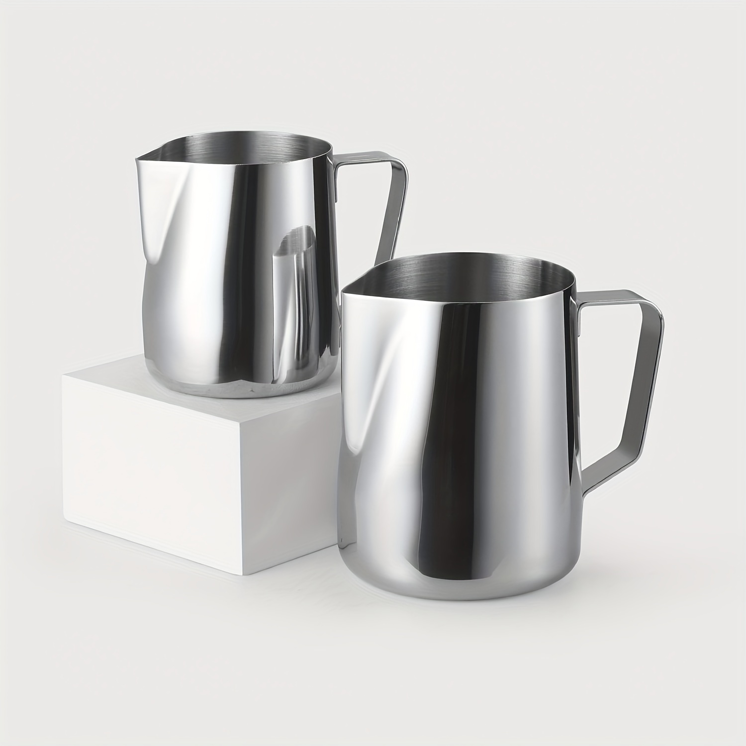 Stainless Steel Milk Frothing Pitcher Milk Frothing Pitcher With Thermometer  Espresso Steaming Frothing Cup Milk Latte Art Jug For Espresso Machines And  Latte Cappuccino Art - Temu Germany
