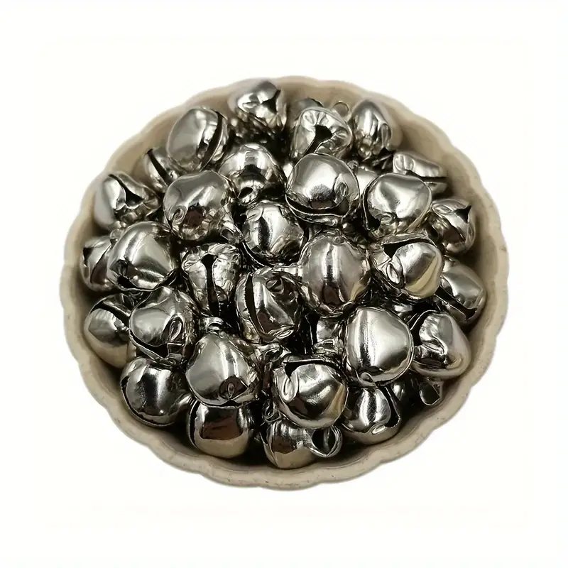 Small Jingle Bells for Crafts, 1/2 Inch Silver Craft Bulk