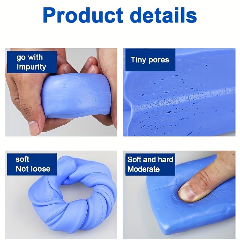 (3) Car Clay Bar Kit Auto Vehicle Detailing Magic Cleaning Remove Wash Blue  Mud 