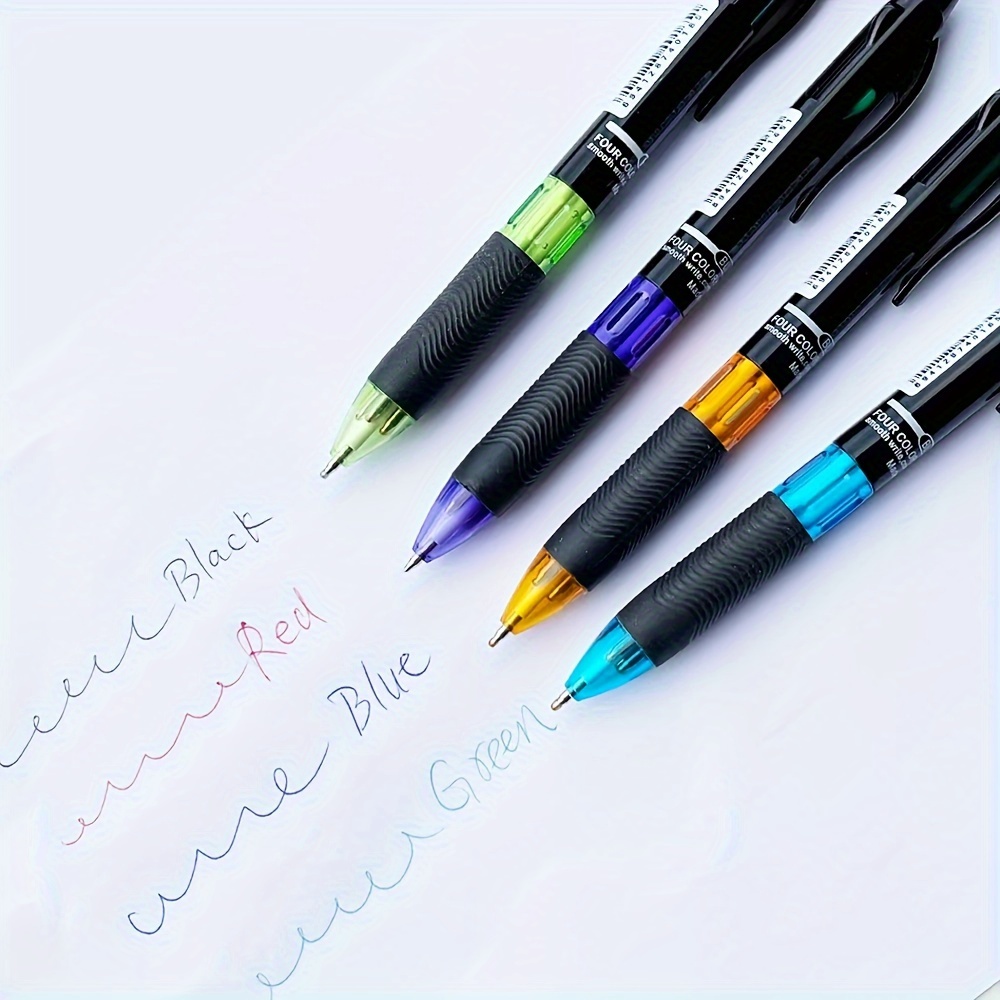 4 in 1 Multicolor Retractable Pens 4 Colors Gel - Temu
