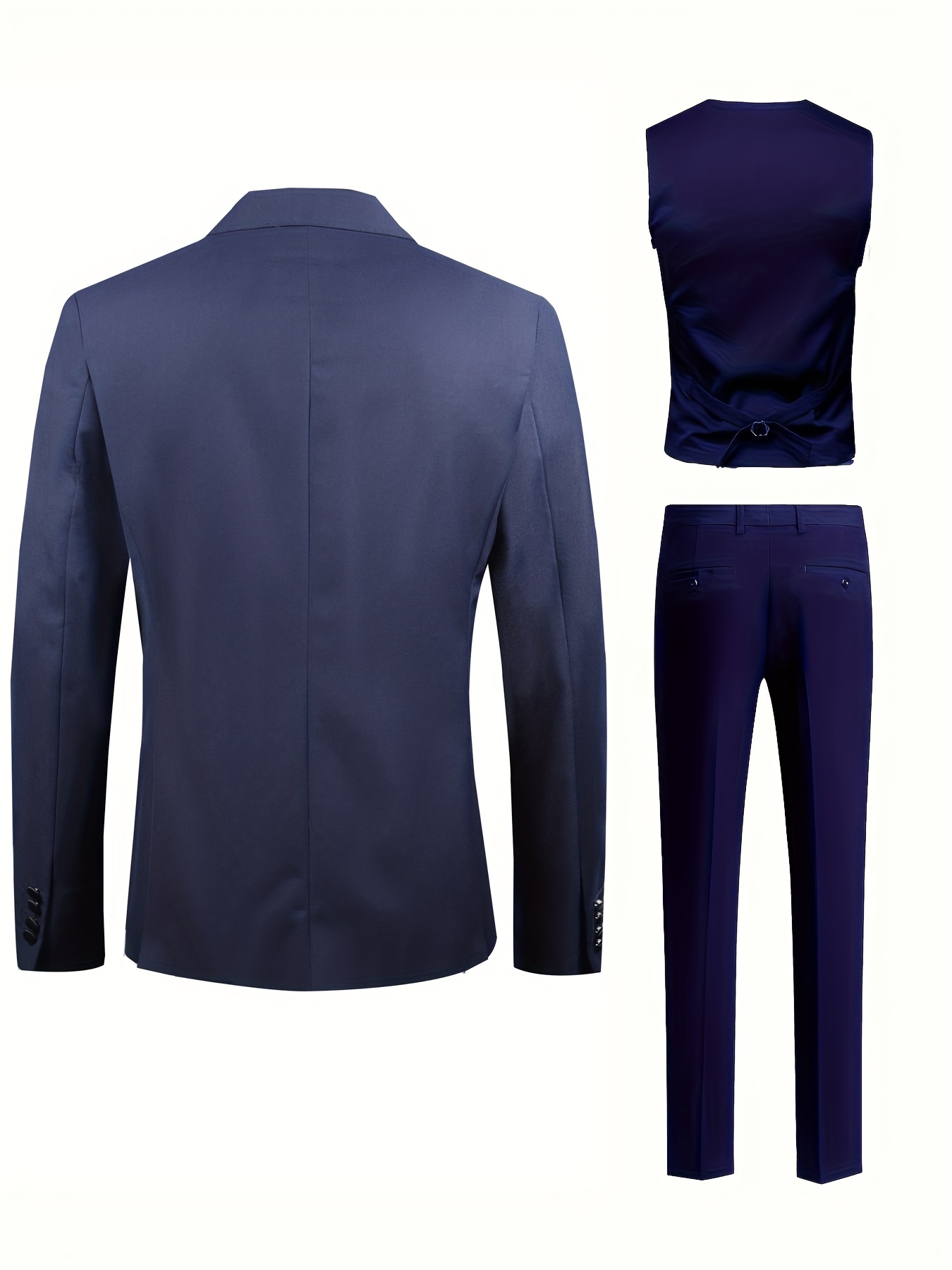 Formal Men's Double Breasted Suit Jacket Elegant Vest Dress - Temu
