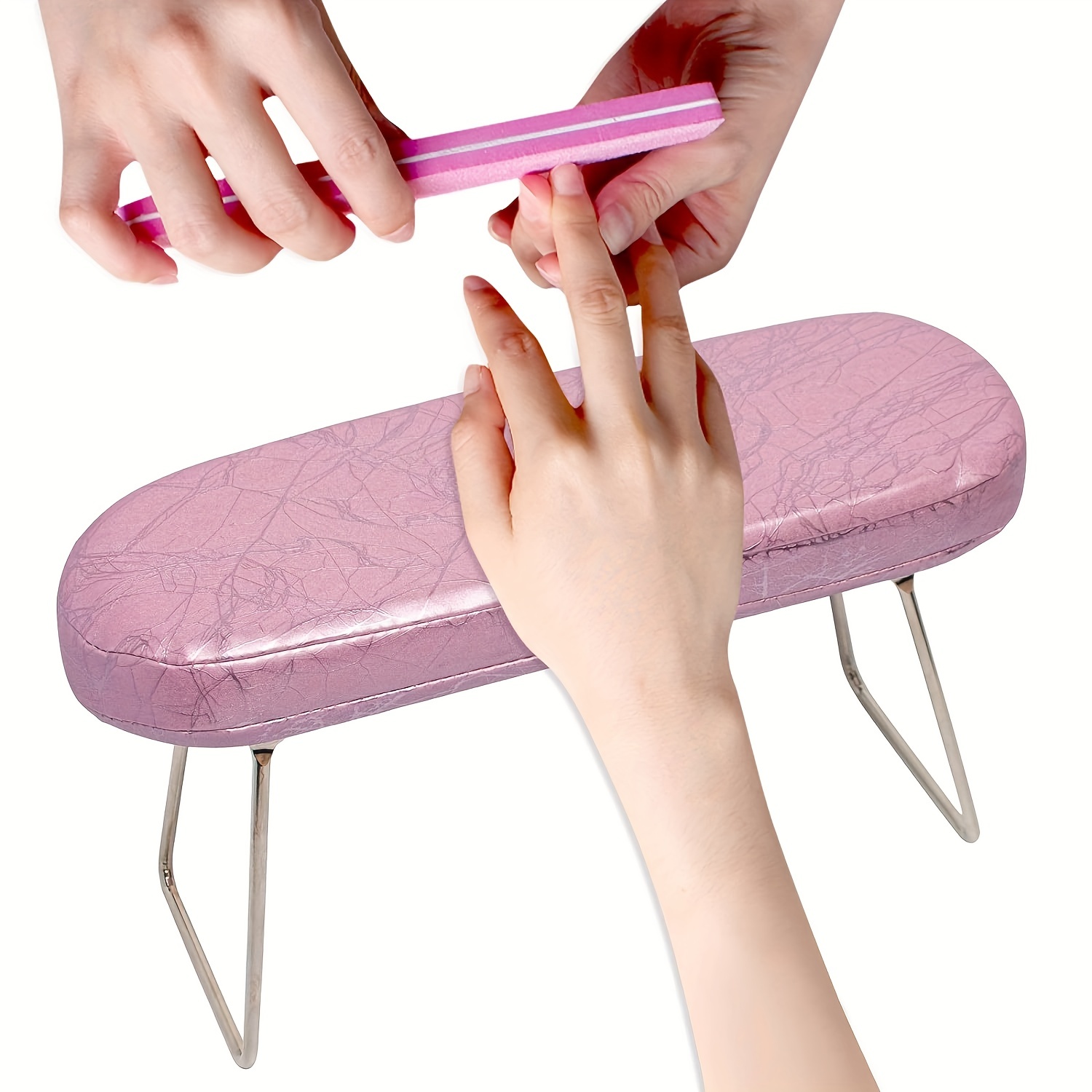 1set Nail Hand Rest Nail Cushion Pillow Manicure Stand Are Rest for Nails  Nail Table Manicure Table Nail Mat-Pink