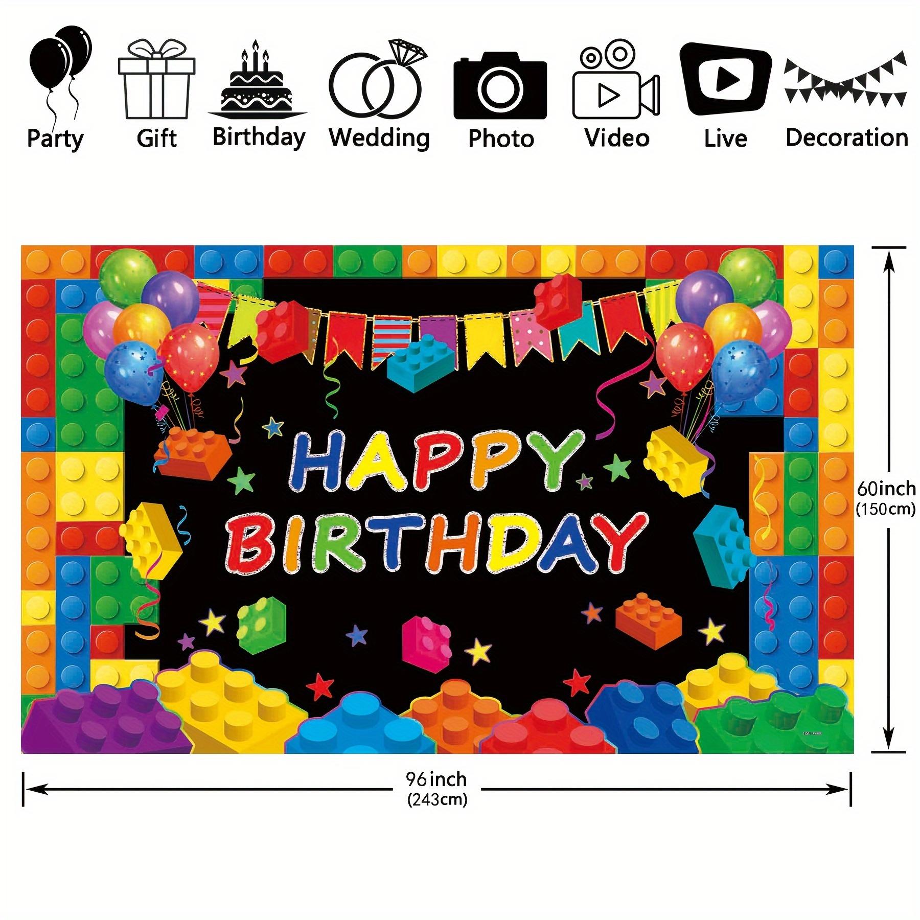 Blocks best sale birthday theme