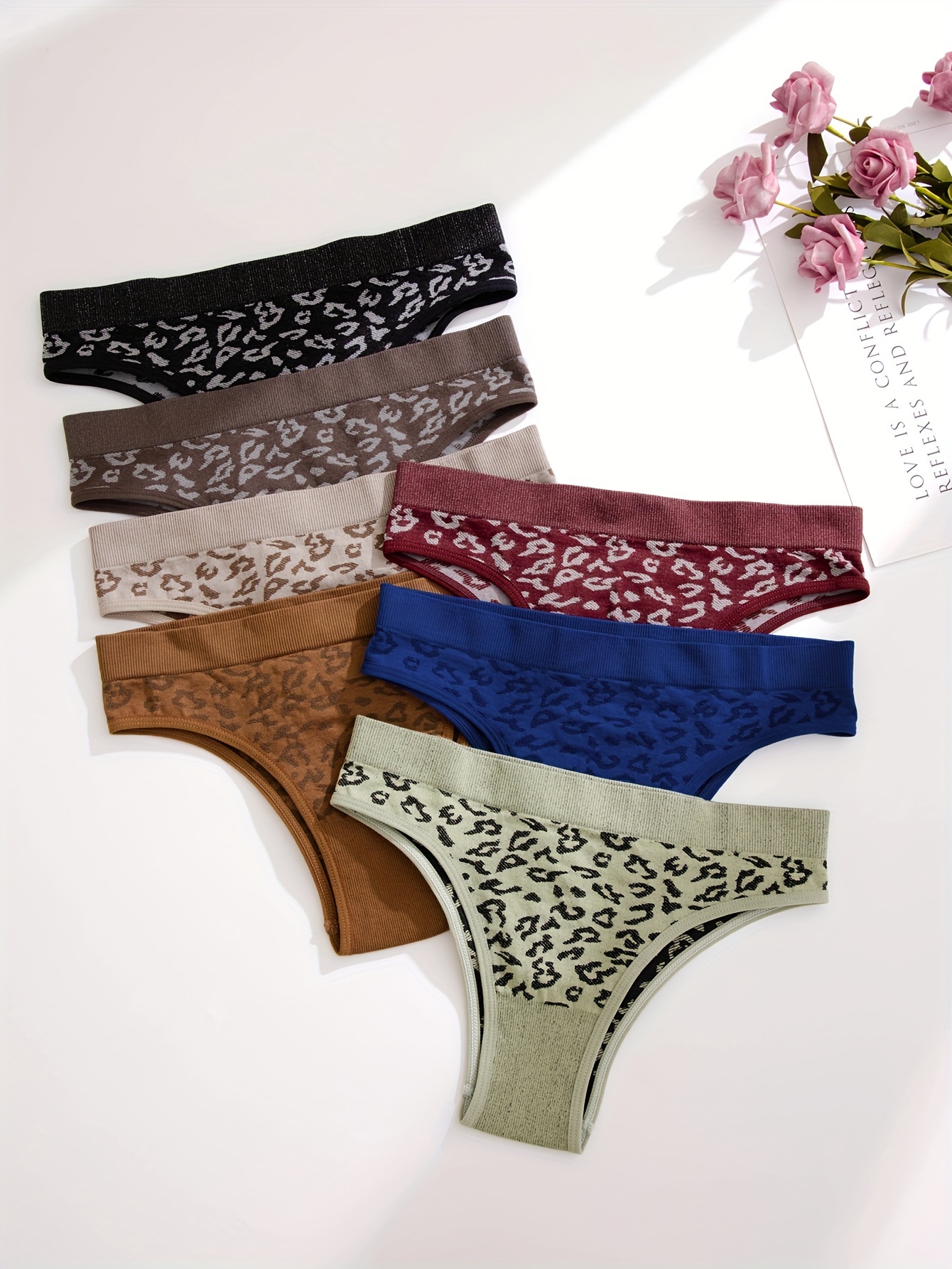 Leopard Low Waist Panties Comfy Breathable Stretchy - Temu