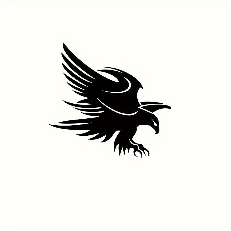 BLACK EAGLE FLYING CAR DECAL STICKER 