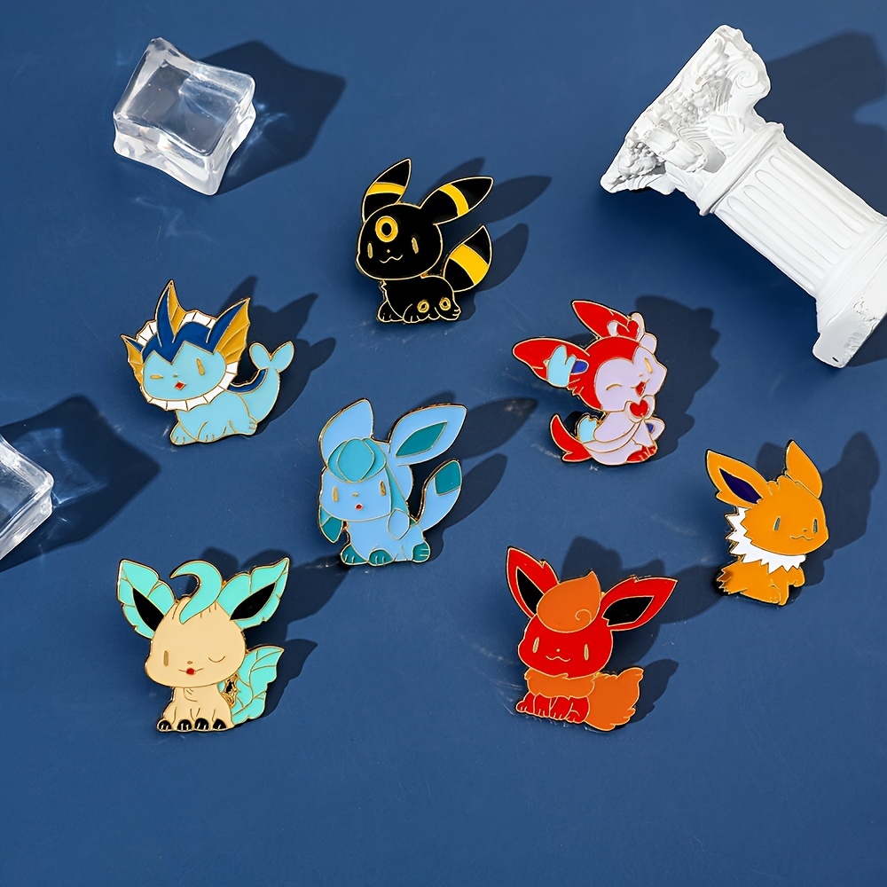 Pokémon Eeveelution Sylveon Cartoon Anime Eevee Evolutions Set Enamel Lapel  Pin