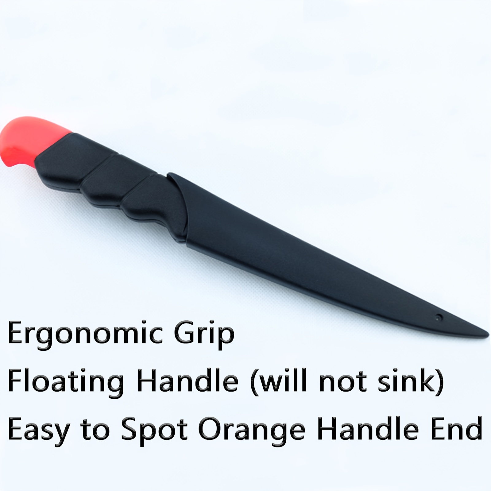 * Multifunction Stainless Steel Fishing Fillet Knife ABS Floating Handle  With Back Clip Suitable For Slicing Sashimi, Split Fish, Outdoor Fishing