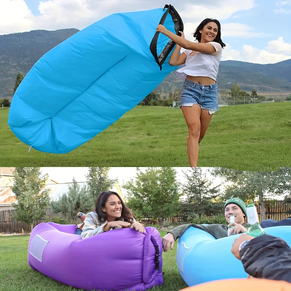 1pc Sofá Inflable Rápido Portátil, Sofá Aire Playa Camping Aire Libre -  Deporte Aire Libre - Temu