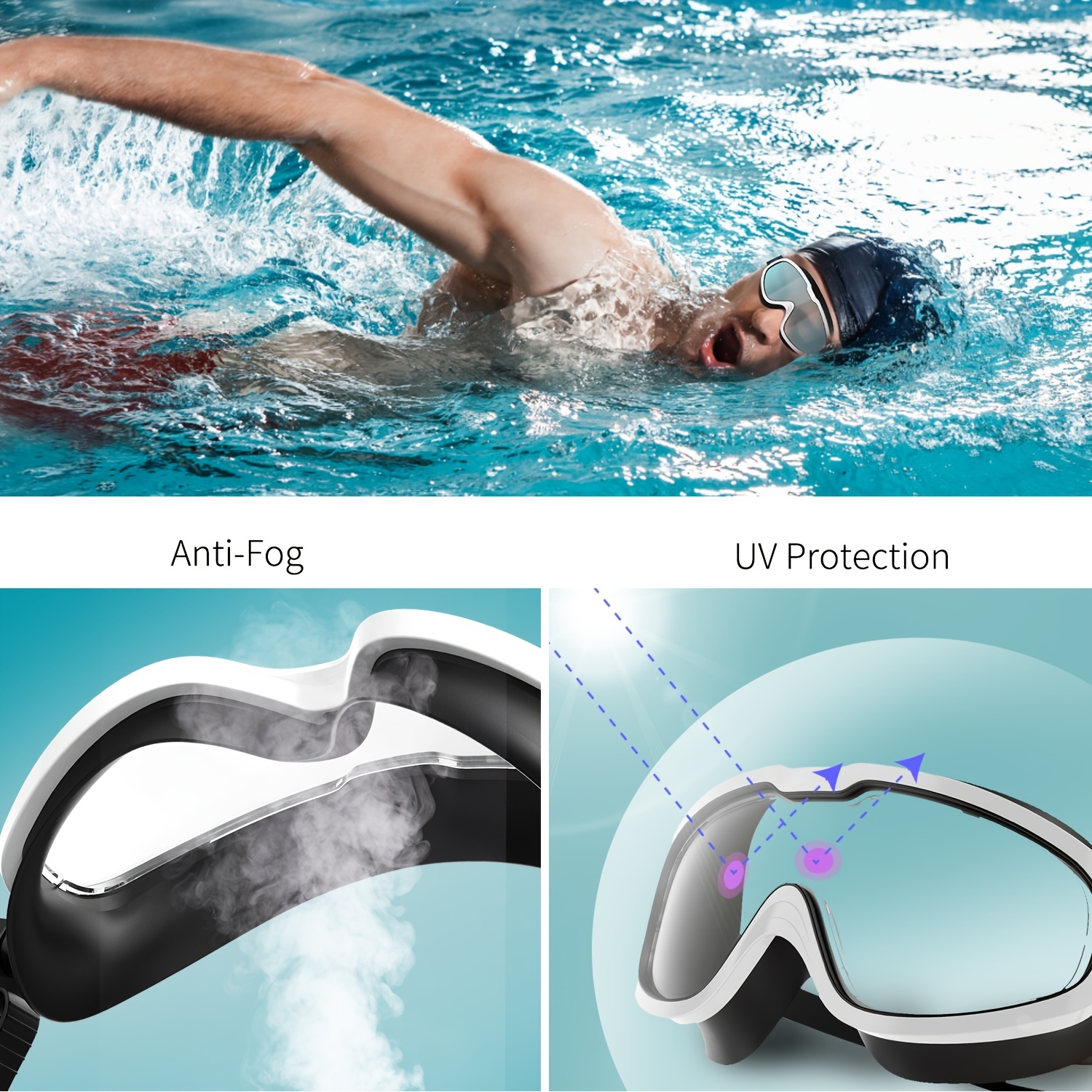  Goggles LQHZWYC - Juego de gafas antivaho para buceo  profesional, tubo de respiración en seco, herramienta de piscina para  adultos (color: azul) : Deportes y Actividades al Aire Libre