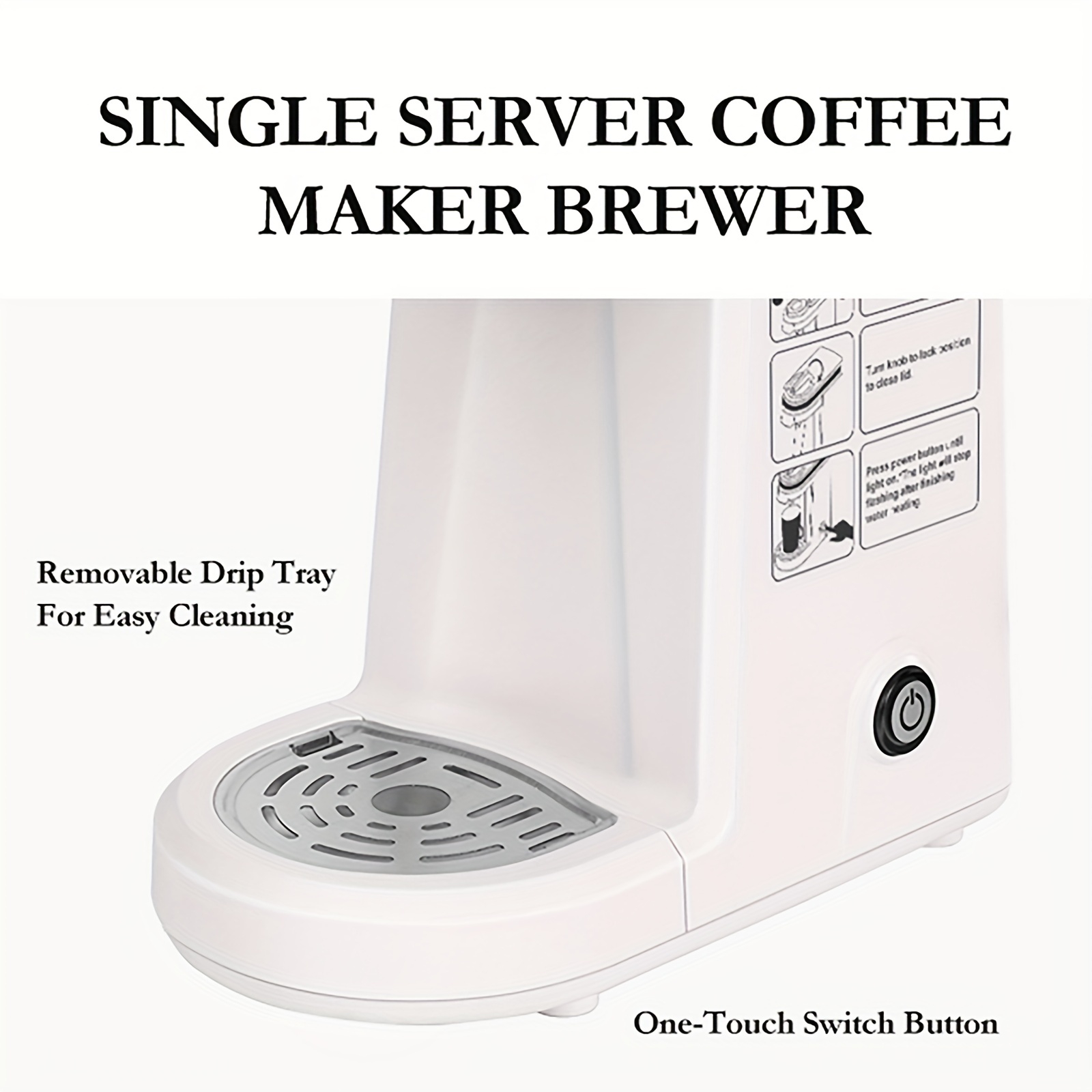 1pc Brew Delicious Coffee In Seconds With CHULUX Upgrade Single Serve Coffee  Maker - 12oz Fast Brewing, Auto Shut-Off, And One-Button Operation
