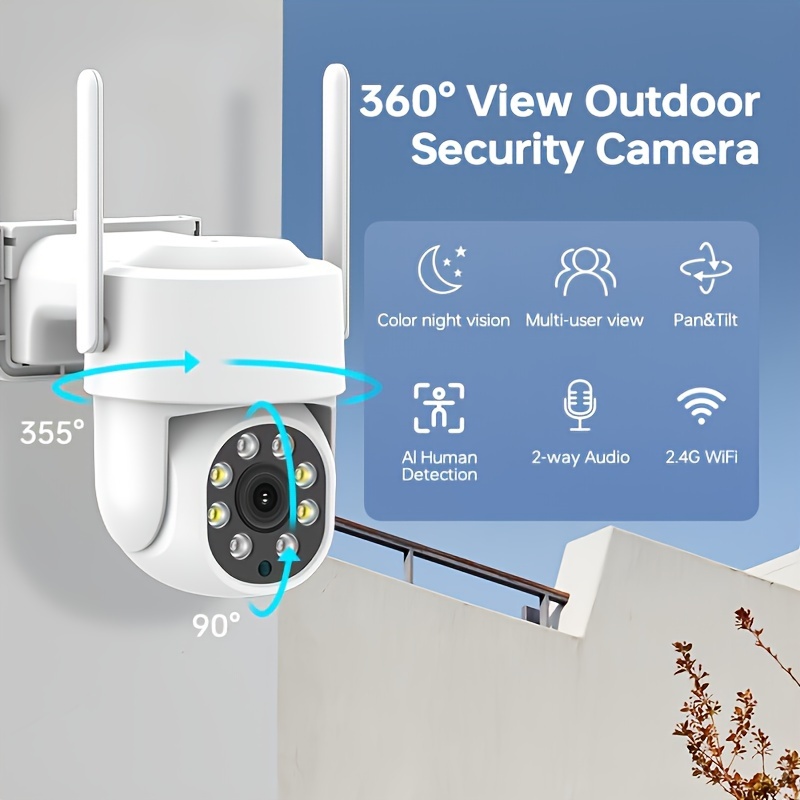 Cámara de seguridad para el hogar WIFI Cámara de vigilancia interior  inalámbrica 1080P HD con función de visión nocturna, detección de  movimiento y