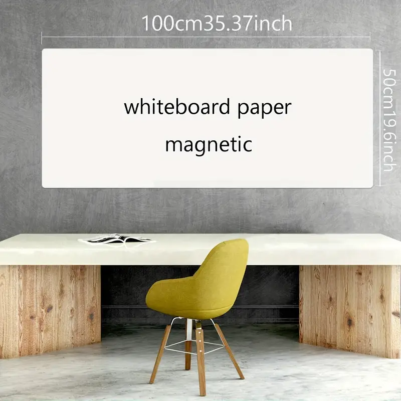 Rouleau De Papier Tableau Blanc Magnétique 50x100cm Auto - Temu France