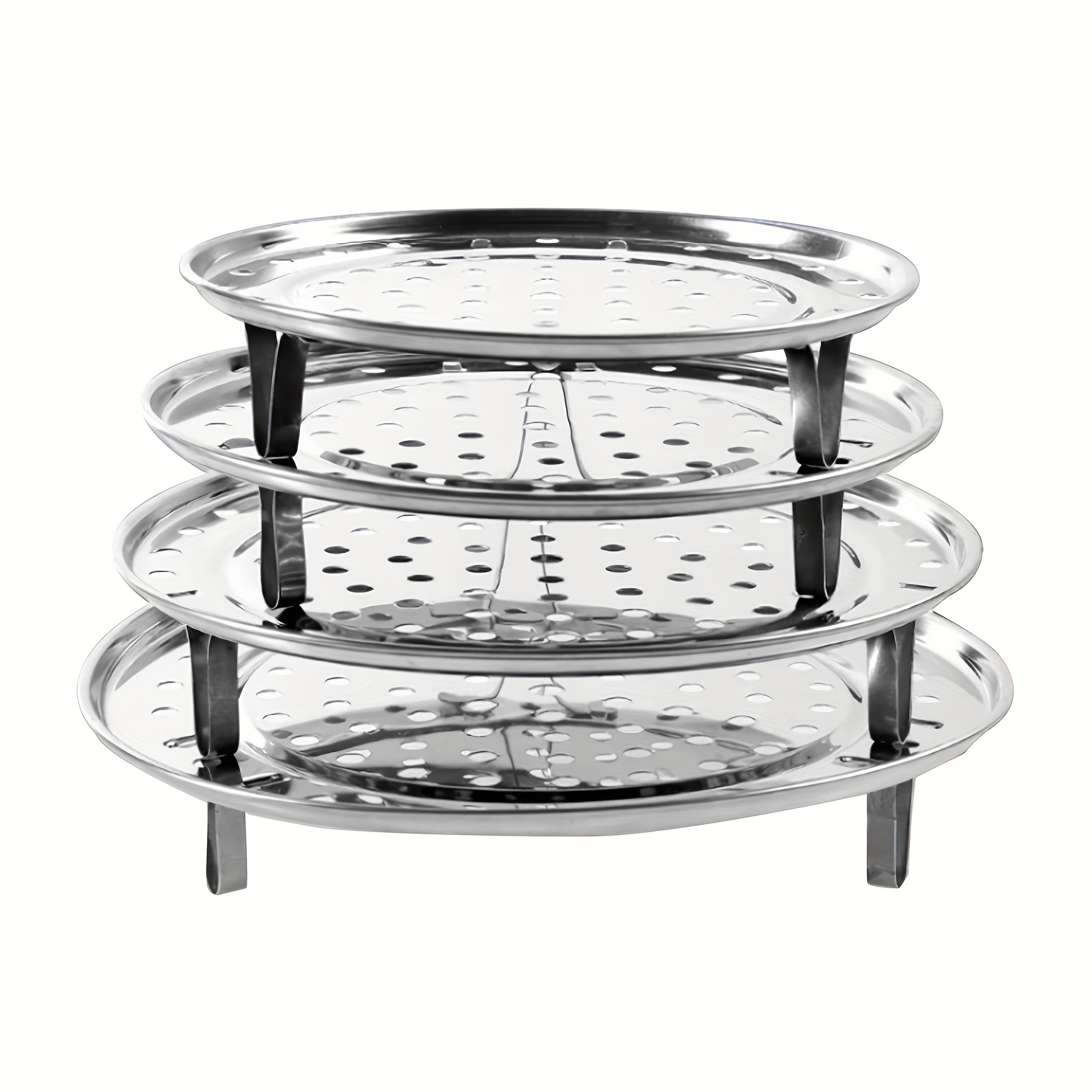 1pc Steamer Rack Round Stainless Steel Rack Steaming Stand Canner