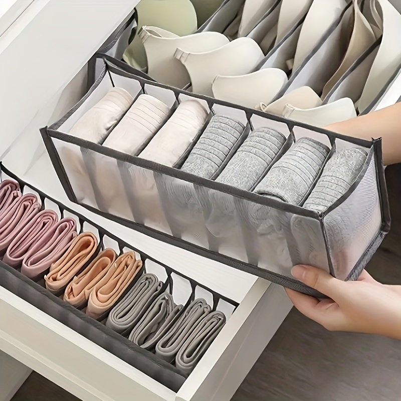 Dormitory closet organizer for socks home separated underwear storage box  24 grids bra organizer foldable drawer organizer