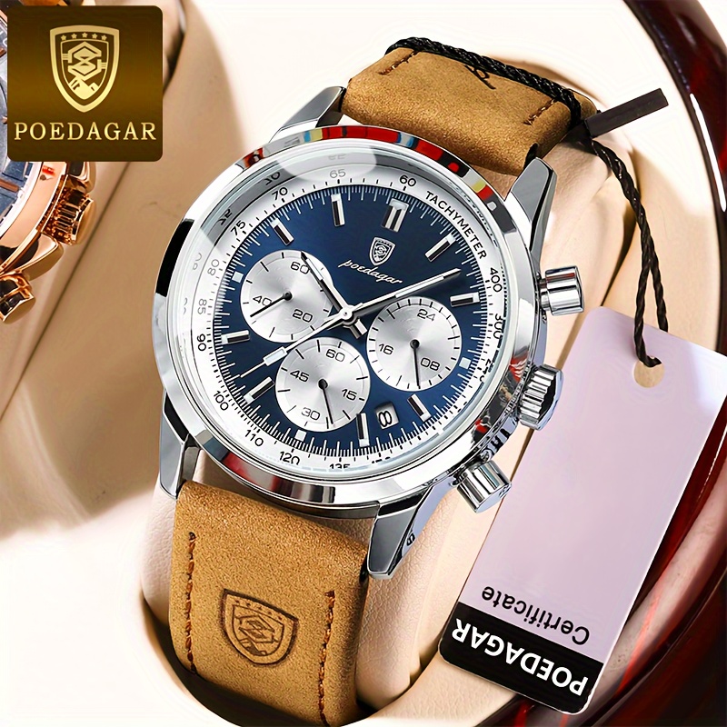 Lige Relojes Hombre Cuero Pu Casual Reloj Cuarzo Deportivo Impermeable  Hombres, Elección Ideal Regalos - Joyería Accesorios - Temu