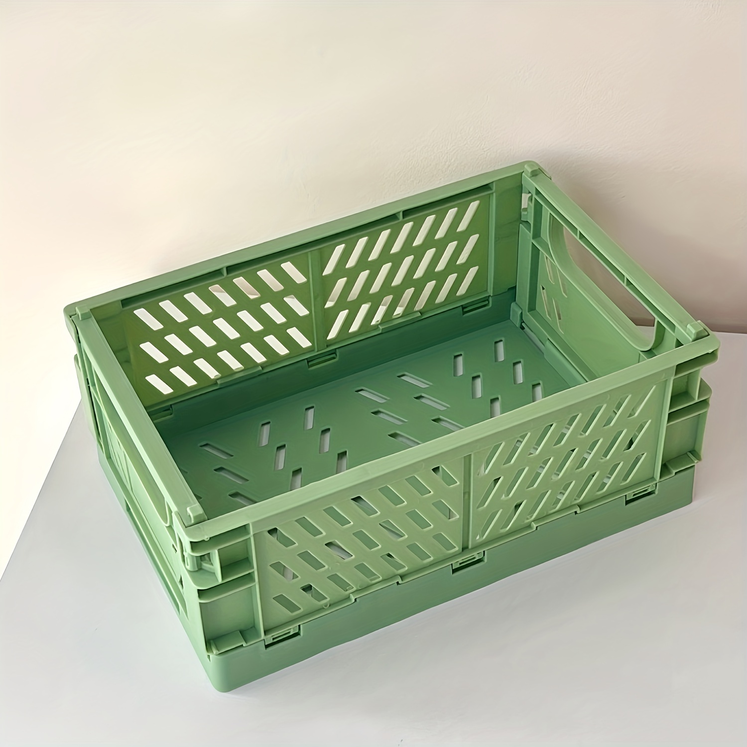 Mini Baskets Shelf Stacking Folding Crate Bin for Bedroom Small Plastic  Storage Baskets for Home Kitchen Bathroom Office - AliExpress