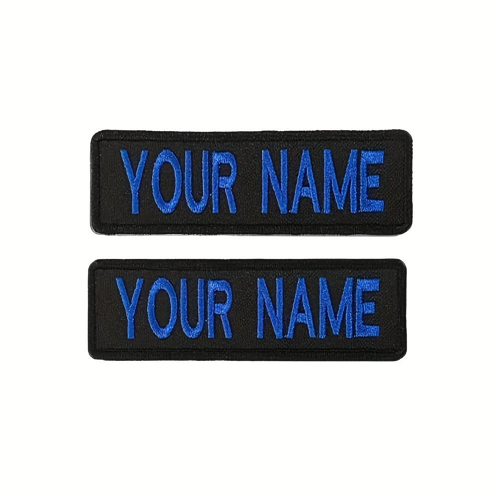 Custom Name Patch Iron on Patches for Jackets With Hook and Loop Fastener  Available 
