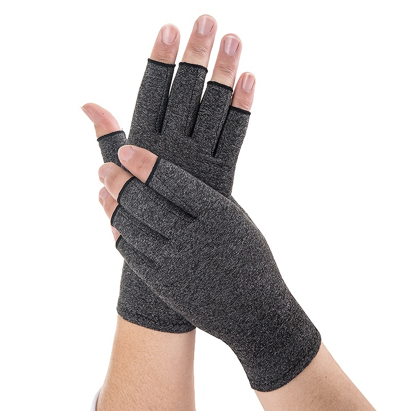 Comfy Brace Arthritis Hand Compression Gloves Comfy Fit, Fingerless Design,  Breathable & Moisture Wicking Fabric Medium (1 Pair)