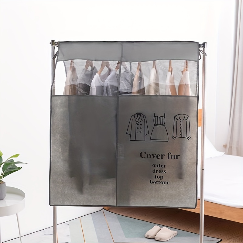 Hanging Garment Bags for Closet Storage with Window (Grey