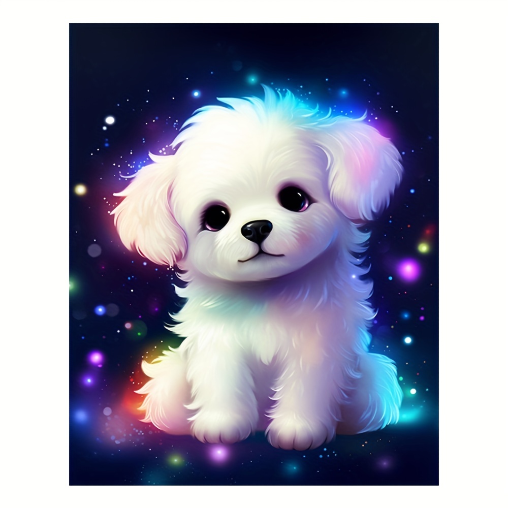 Cute And Colorful 5d Dog Diamond Painting Diy Adult Handmade - Temu