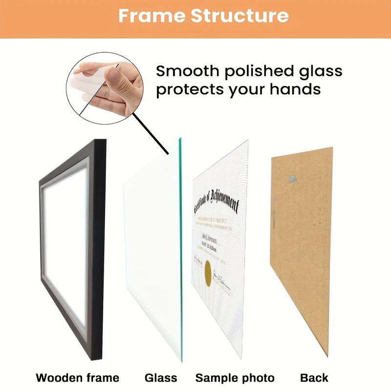 High Definition Glass Picture Frame Certificates Diplomas - Temu