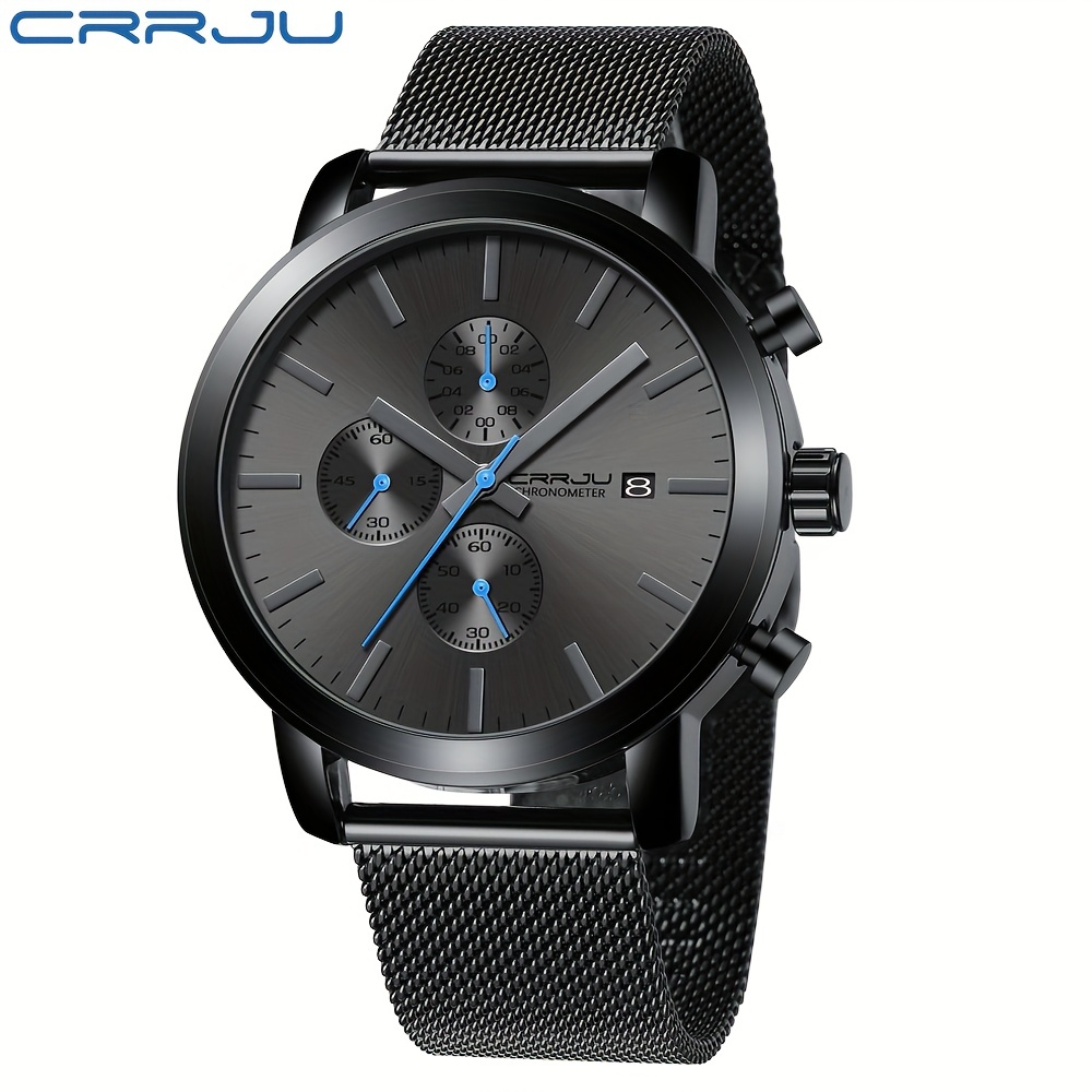 Crrju fashion 2025 mens watches