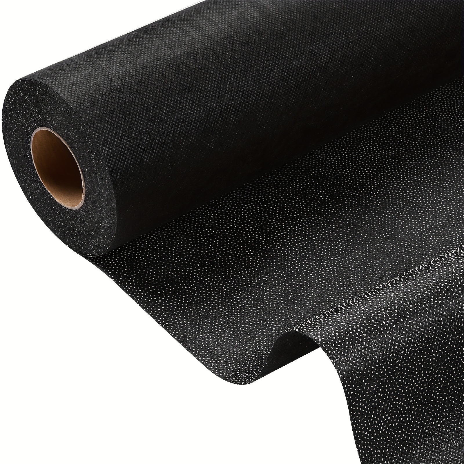 Syhood Non-Woven Fusible Interfacing Polyester Interfacing Fabric  Single-Sided Iron on Interfacing for DIY Supplies (Black, 40 Inch