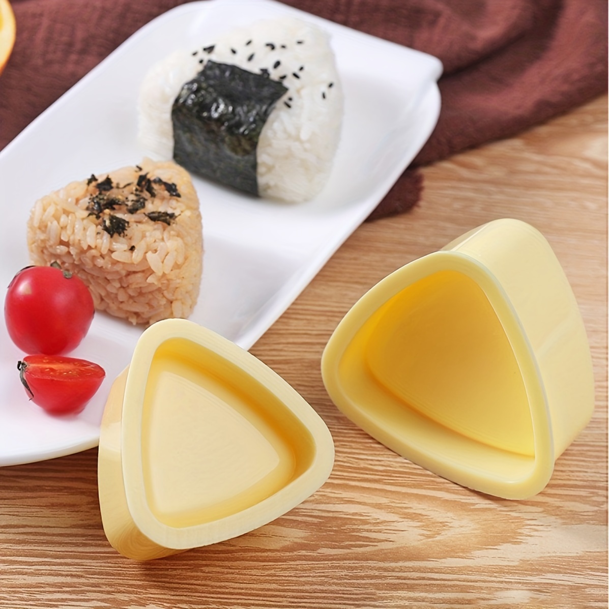 shoxil Molde Onigiri, molde de bola de arroz de acero inoxidable, molde  para sushi, molde clásico de spam triangular para niños, almuerzo Bento y
