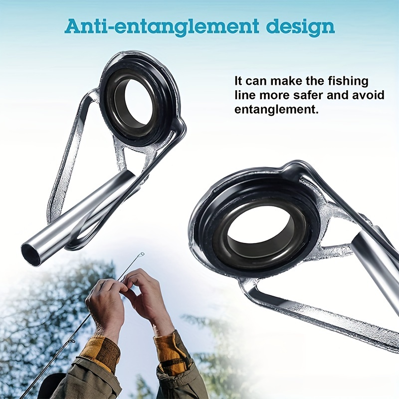 75-Piece Fishing Rod Tip Repair Kit - Stainless Steel Guides & Ceramic  Rings for Saltwater Fishing