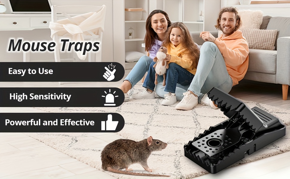 Mouse Traps, Mice Traps for House, Best Mouse Traps for Home, Small Mice  Trap Indoor Quick Effective Sanitary Safe Mousetrap Catcher for Family and