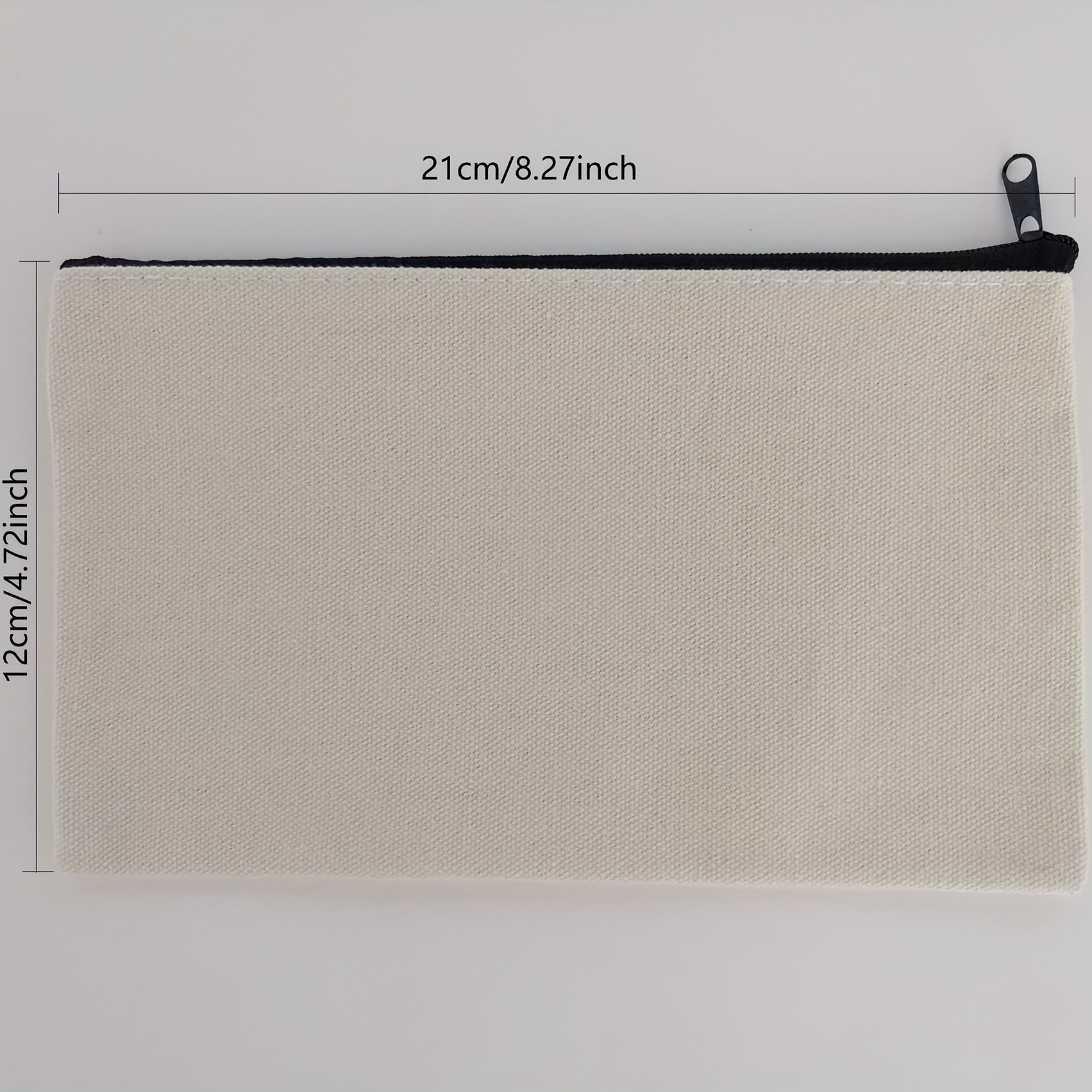 Canvas Zipper Pouch Blank Diy Craft Bag Bulk Canvas Pencil - Temu