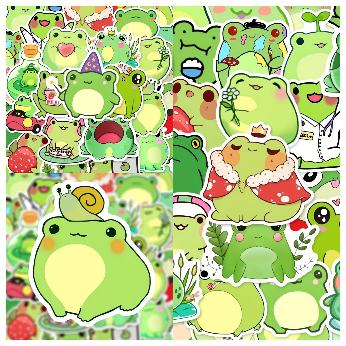 Frog Animals Pet Cute Funny Cartoon Aesthetics Decals - Temu