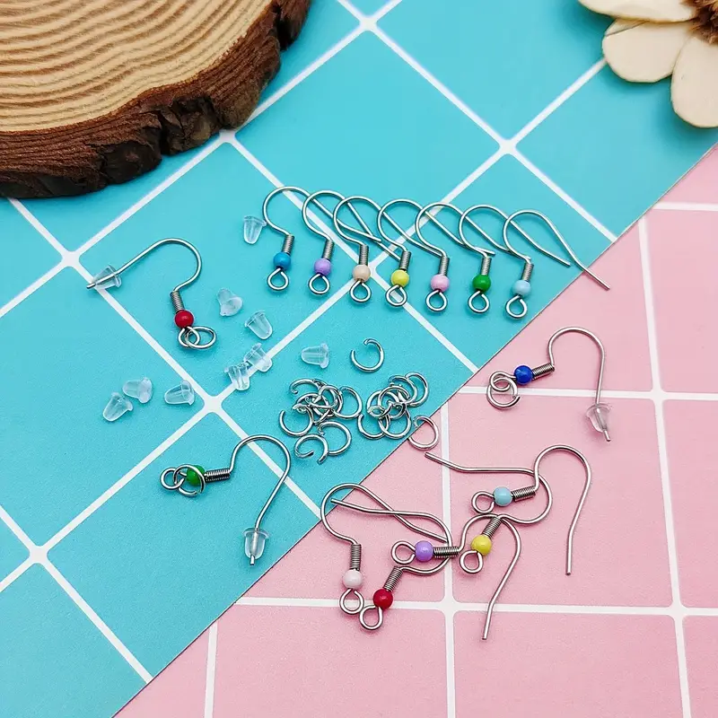 Stainless Steel Ear Wires Hypoallergenic Fish Hooks Colorful - Temu