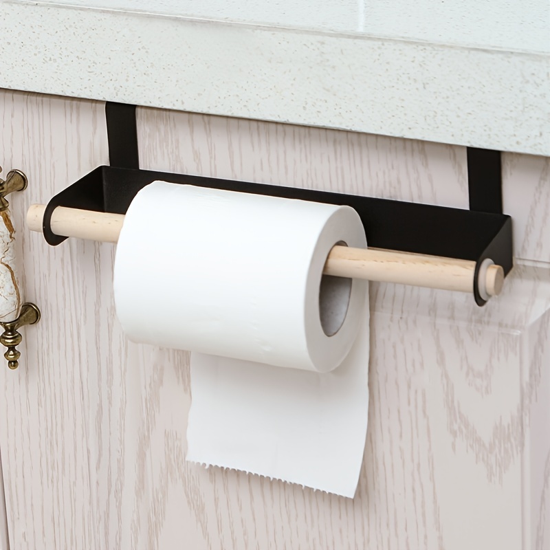 Paper Holder, Hanging Paper Towel Holder Under Cabinet Paper Towel Rack  Hanger Over The Door Kitchen Roll Holder