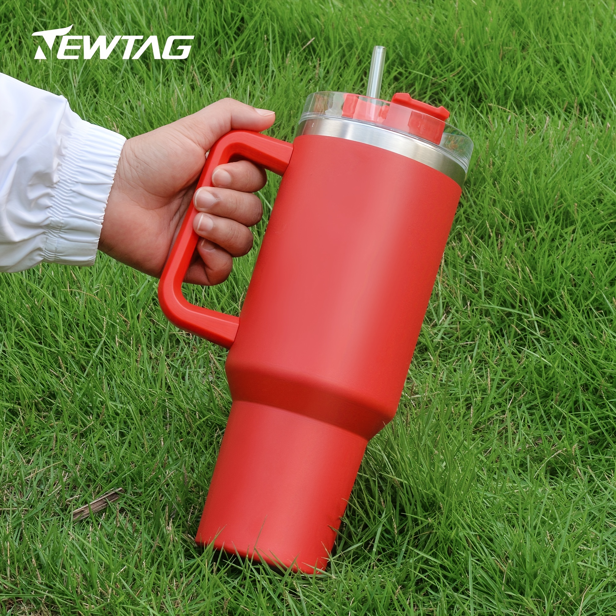 40 Oz Tumbler Insulated Water Bottle With Straw Flip Straw Tumbler Travel Mug  Cup With Handle For Women And Men