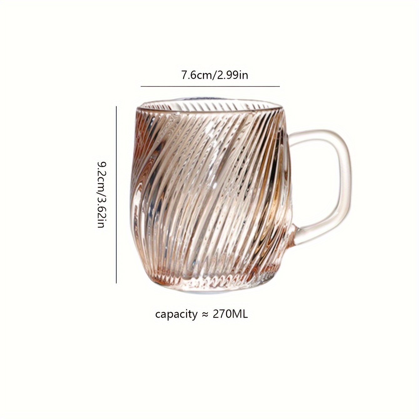 Heat Resistant Glass Mug Cup, Glassware & Drinkware