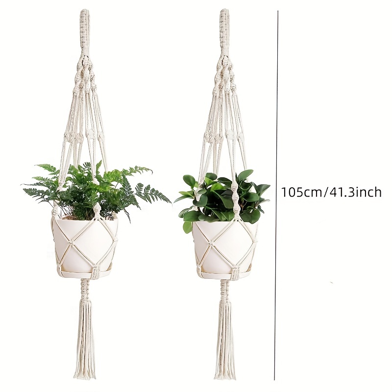 Colgador Plantas Interior Macramé Bohemio Colgar Macetas - Temu