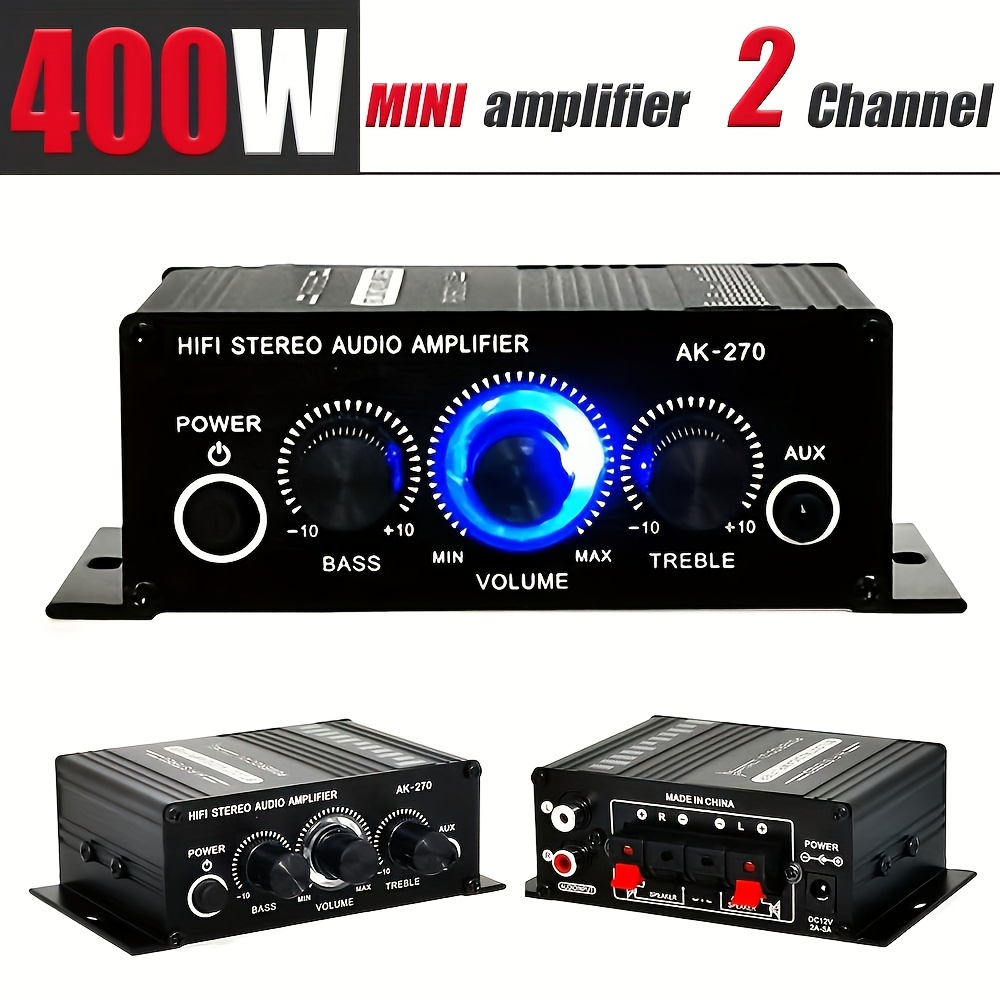 Mini Amplificador Potencia 400w Canal 2 0 Amplificador - Temu Chile
