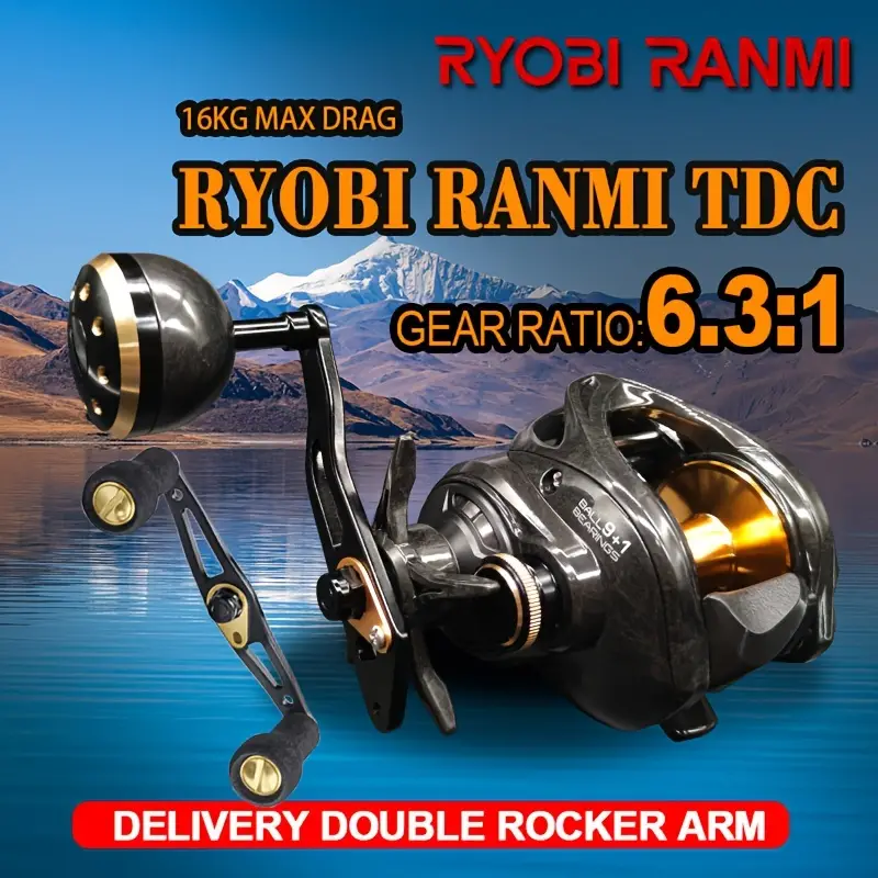 Ranmi Series Baitcasting Reel Max Drag Double Handle - Temu